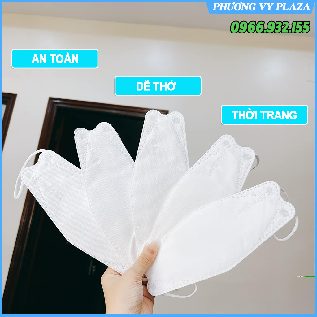 Set 50/100 chiếc khẩu trang KF94 UNI MASK chống bụi mịn và kháng khuẩn theo công nghệ Hàn Quốc