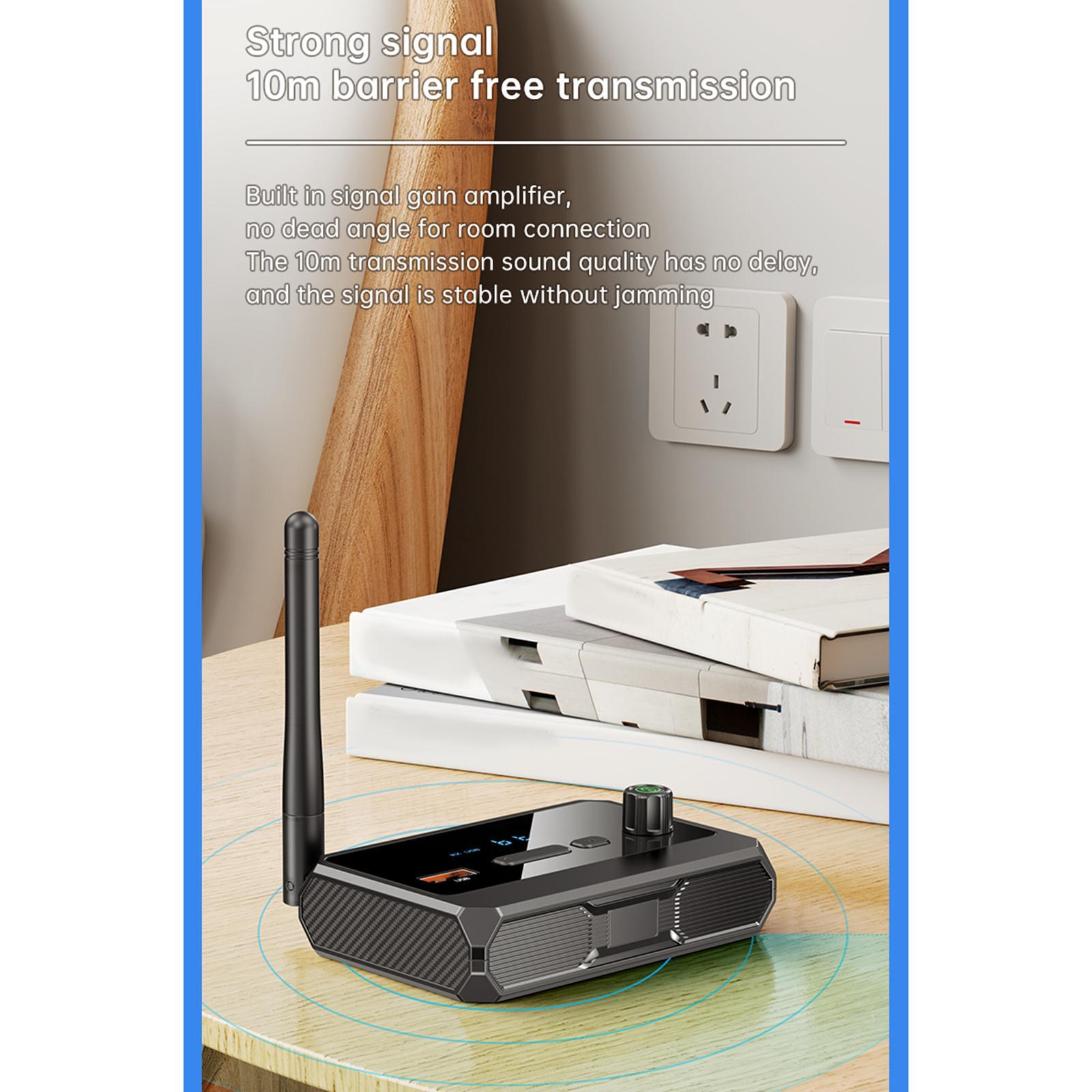 Audio Receiver Adapter Audio Adapter AUX 3.5mm Outputs HiFi Stereo Sound for Computer Headset Stereo System