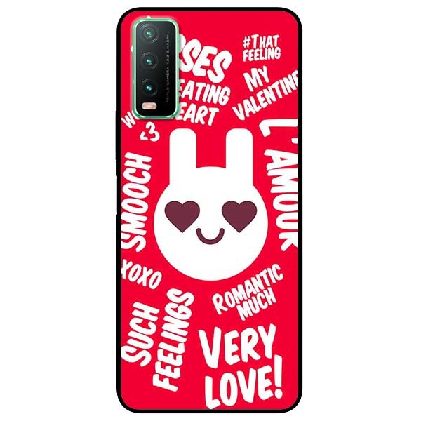 Ốp lưng dành cho Vivo Y20 - Y20s - Y12s mẫu Thỏ LOVE Đỏ