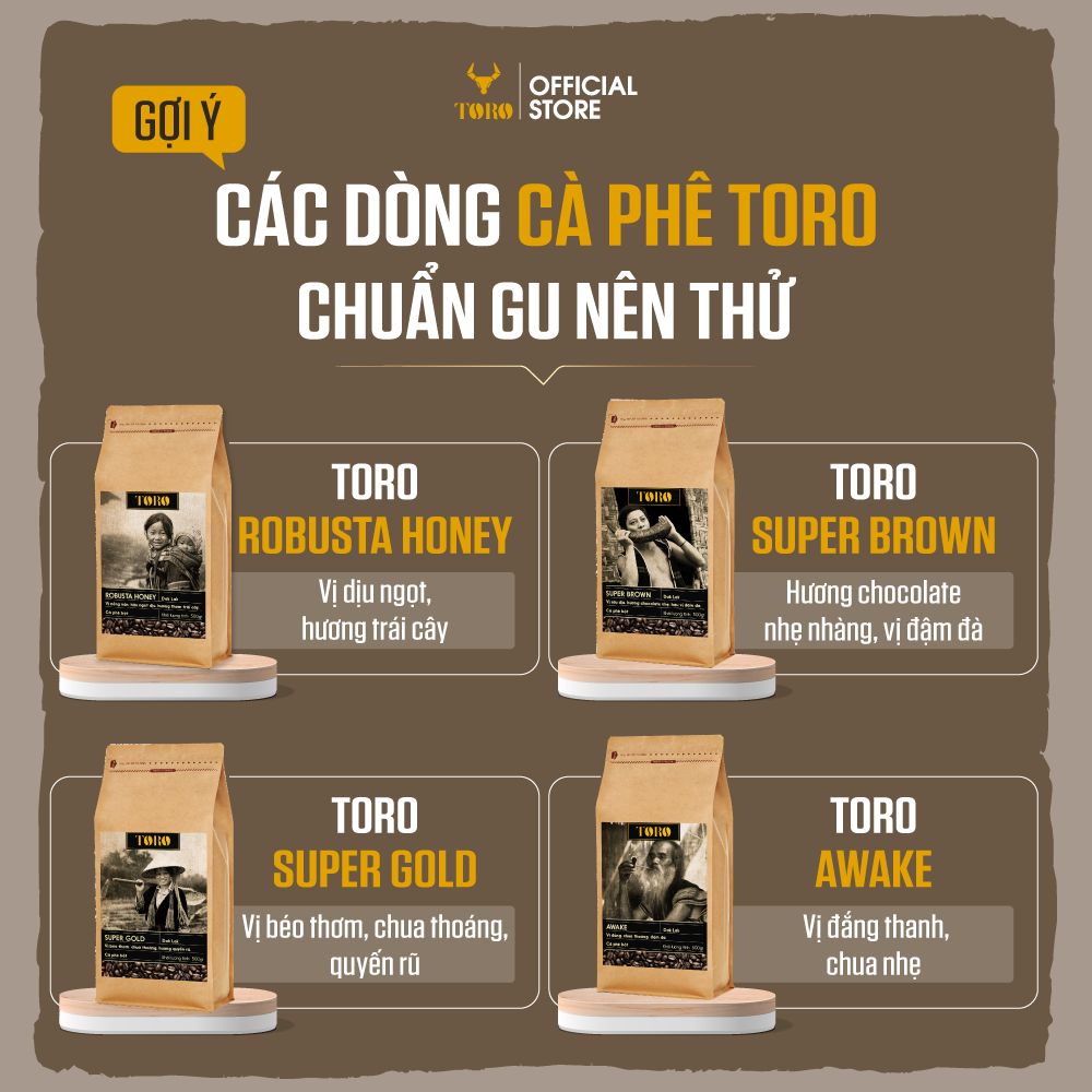 [500GR] Cà Phê Bột Toro Passion Nguyên Chất 100% | TORO FARM