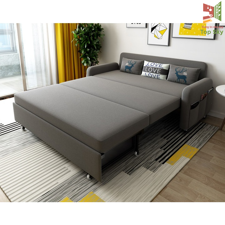 Ghế Sofa Giường. Giường Sofa Đa Năng Có Ngăn Chứa Đồ. KT 1m6 x 1m92.  ( Tặng kèm cân sức khỏe )