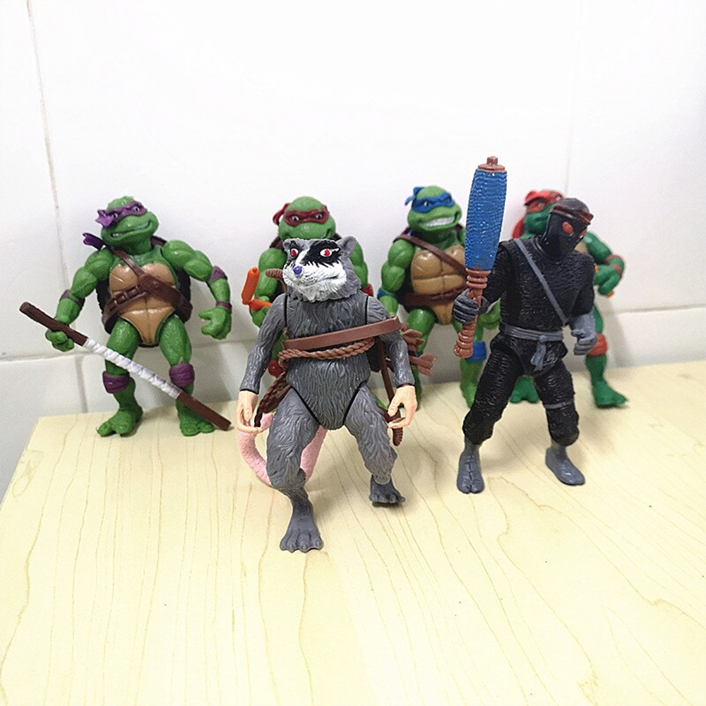 Bộ đồ chơi 06 mô hình nhân vật Ninja Rùa - Ninja Turtle Toys (cao 12 cm) bằng nhựa đặc có khớp cử động linh hoạt