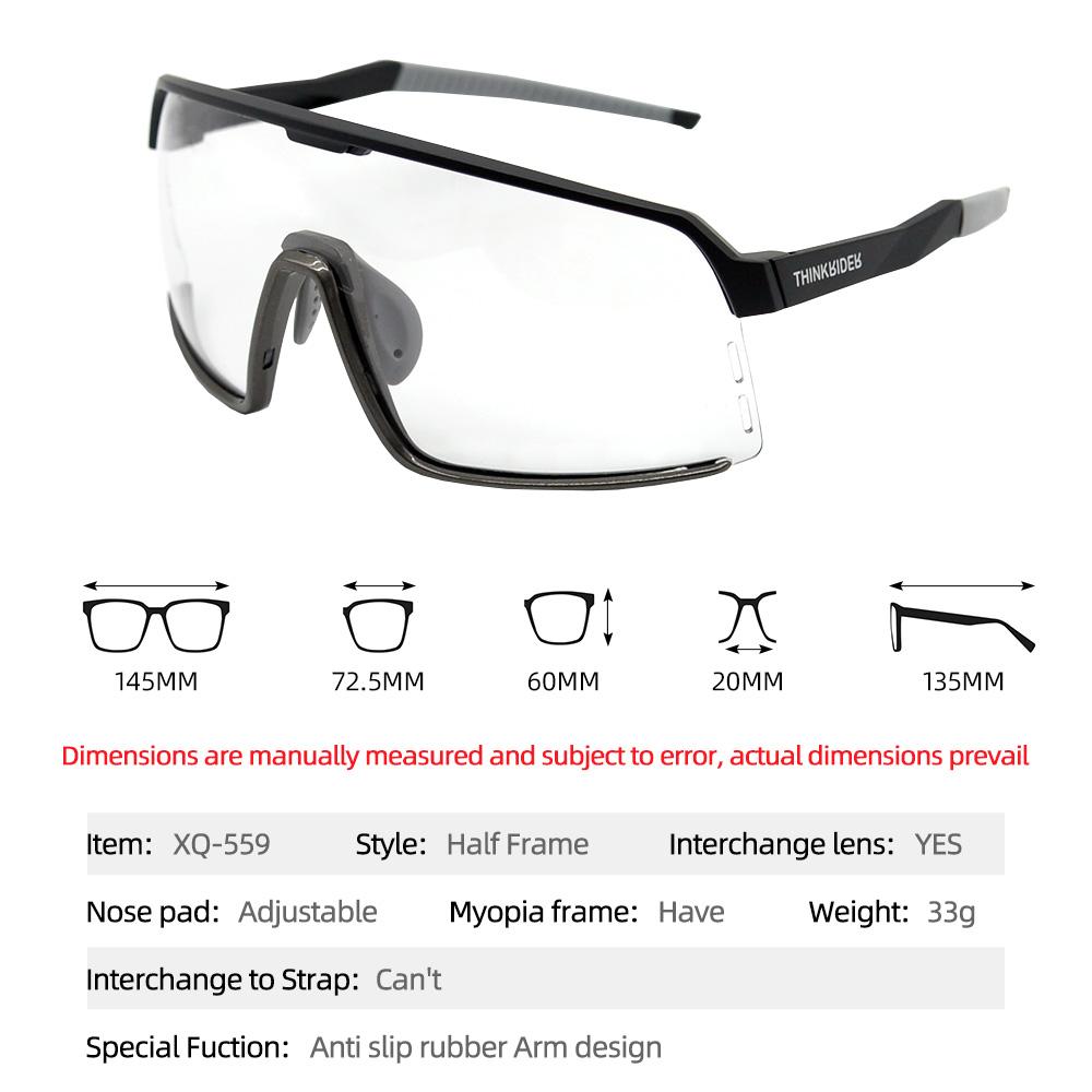 ThinkRider Bike Photochromic Kính Đi Xe Đạp Kính Xe Đạp Thể Thao Kính Mát Nam MTB Đường Đi Xe Đạp Kính Mắt Bảo Vệ Kính Color: XQ610