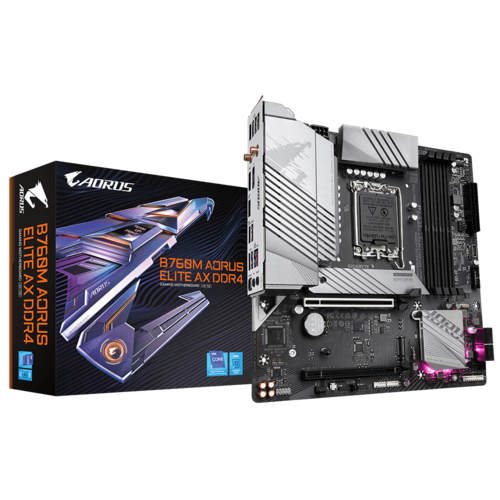 Mainboard Gigabyte B760M AORUS ELITE AX DDR4 (Intel B760M, LGA1700, 4 x DDR4 128GB, Micro-ATX) - Hàng Chính Hãng