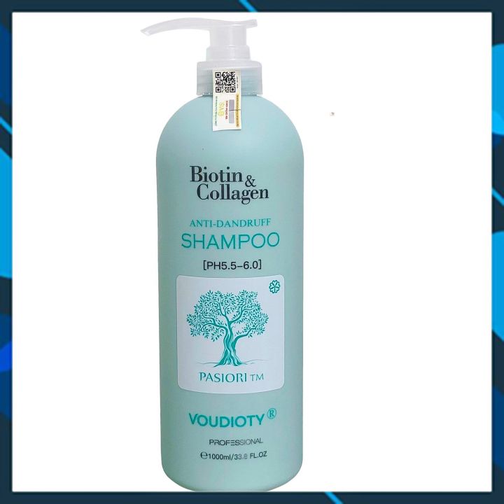 DẦU GỘI VOUDIOTY ANTI-DANDRUFF BIOTIN & COLLAGEN XANH BIỂN MỀM MƯỢT NGĂN GÃY RỤNG CHO TÓC GÀU NGỨA 1000ML