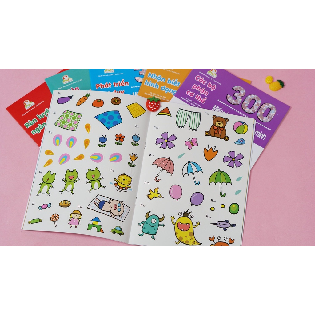 Combo : Sách - 300 Miếng Bóc Dán Thông Minh