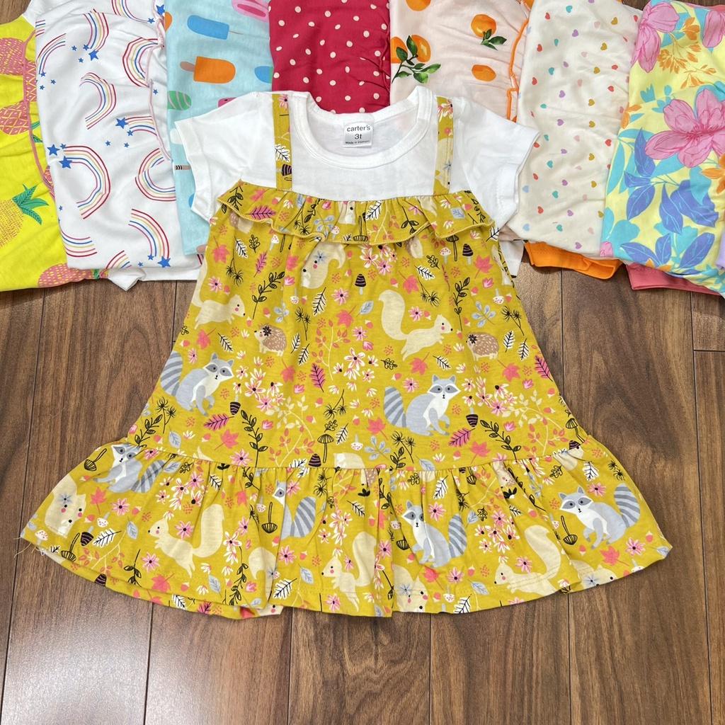 Đầm váy mùa hè cho bé gái size 6-18kg chất thun cotton mềm mịn mát