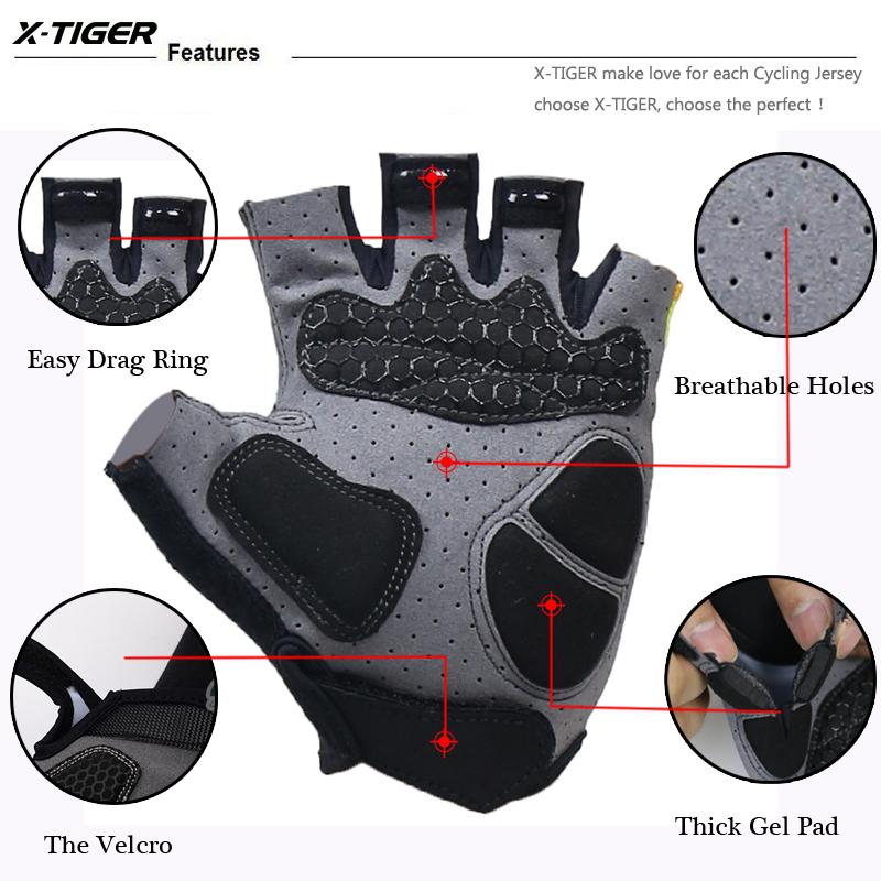 X-Hổ Pro GEL Pad Đi Xe Đạp Thể Thao Găng Tay Ngón MTB Xe Đạp Găng Tay Găng Tay Xe Đạp Núi Găng Tay Xe Đạp Cho người Phụ Nữ