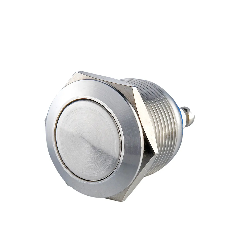 Nút công tắc, Nút nguồn Nhấn nhả, Nhấn đề 16mm  Vỏ INOX chống nước