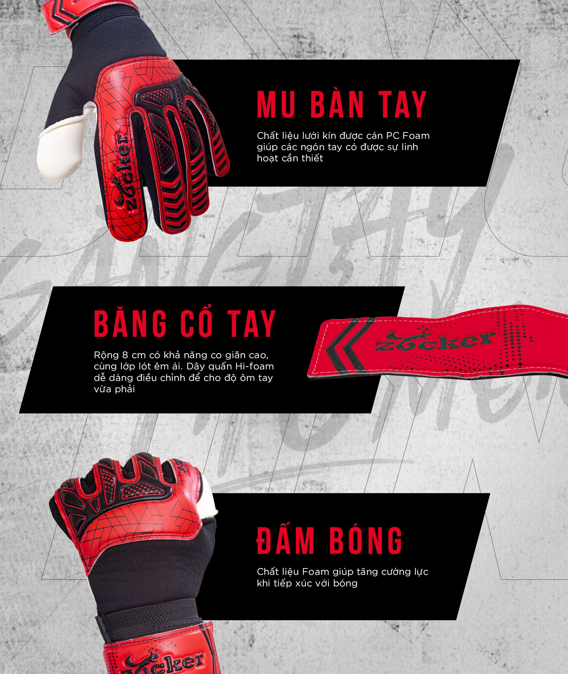 Găng Tay Thủ Môn Zocker Gloves Dino