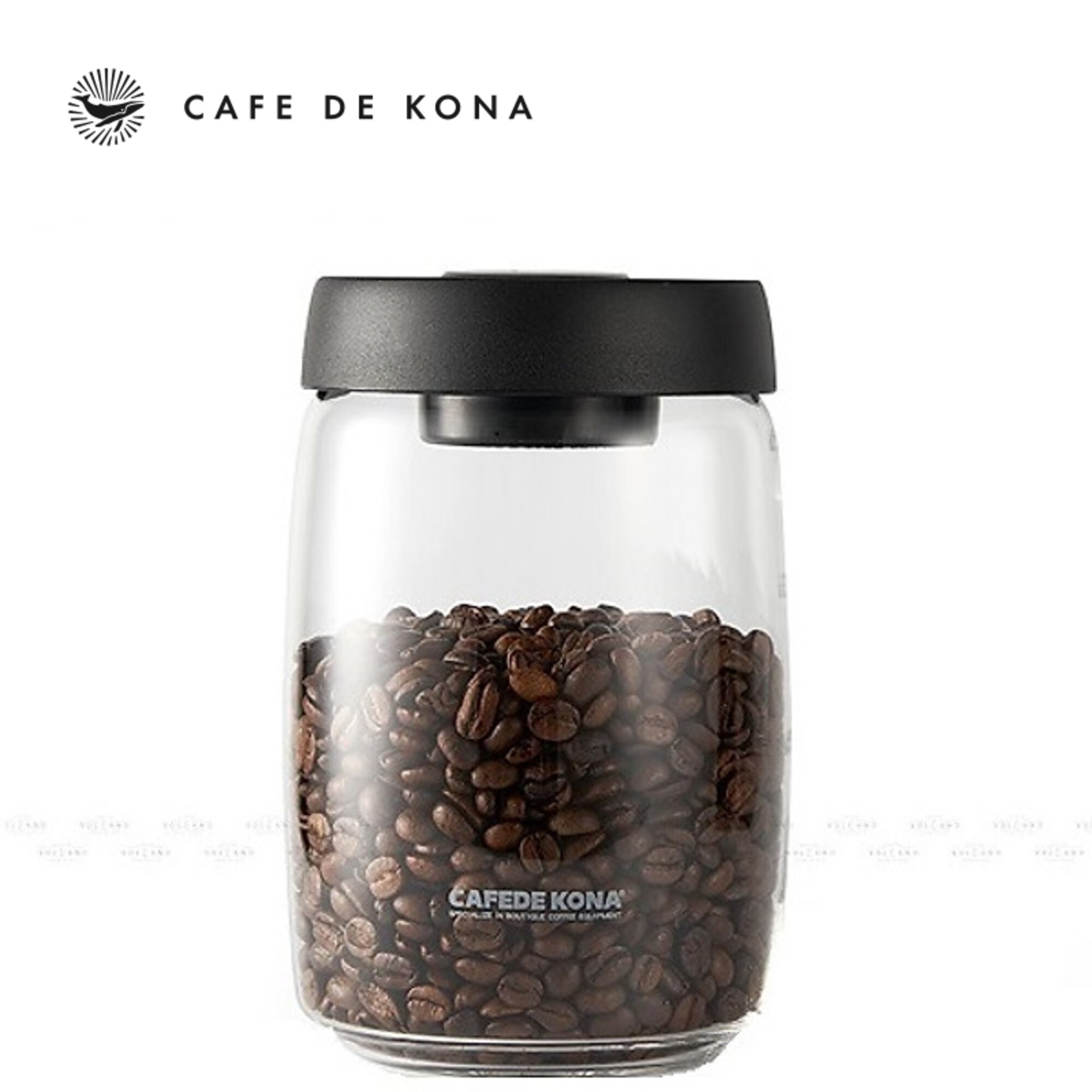 Hũ Thủy Tinh Hút Chân Không Bảo Quản Thực Phẩm Cafe De Kona - 1150Ml - Nắp Đen