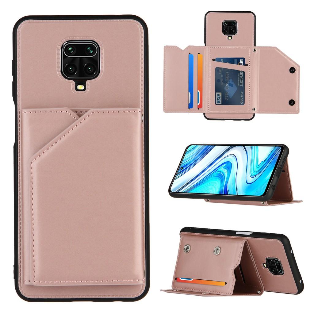 Ốp lưng điện thoại dạng ví da có ngăn đựng thẻ cho Xiaomi Poco X3 NFC Redmi 9A 9C Note 9 Pro Max Note 9S