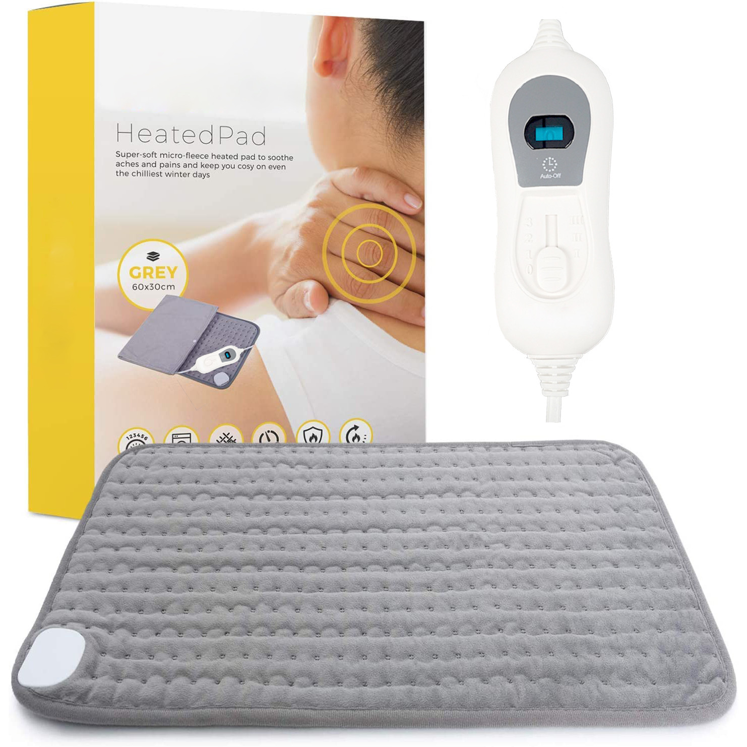 Đệm Chườm Nóng Cao Cấp KingTech - Túi Chườm Bụng Nguyệt San - Trị Liệu Giảm Đau Nhức Cho Cổ, Vai, Lưng - Tấm Sưởi Siêu Mềm Massage Điều Chỉnh Với 3 Mức Nhiệt - Quà Tặng Sức Sức Khoẻ Cho Người Thân
