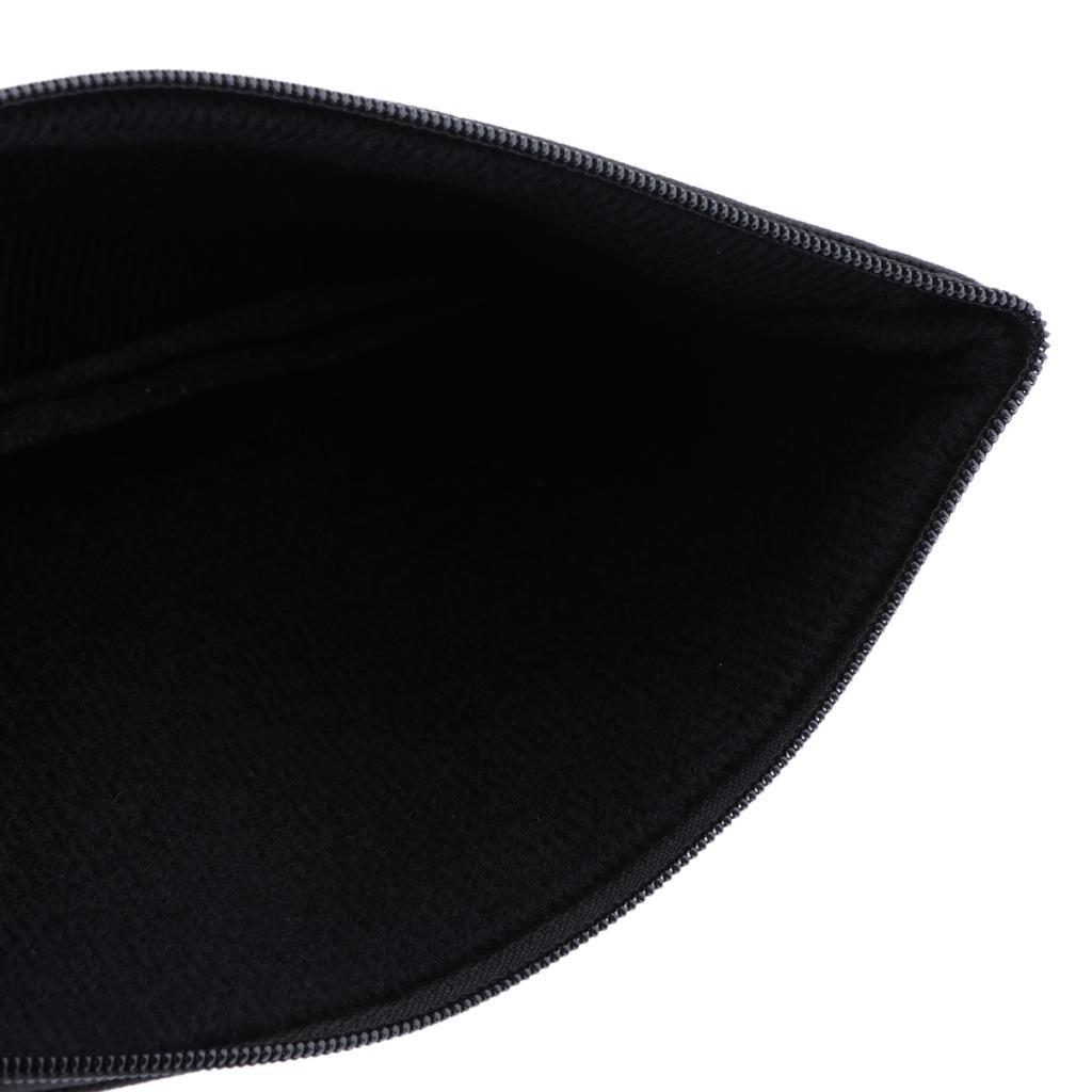4xMic Protective Bags Soft Storage Pouch Microphone Zipper Bag Black 22x11cm