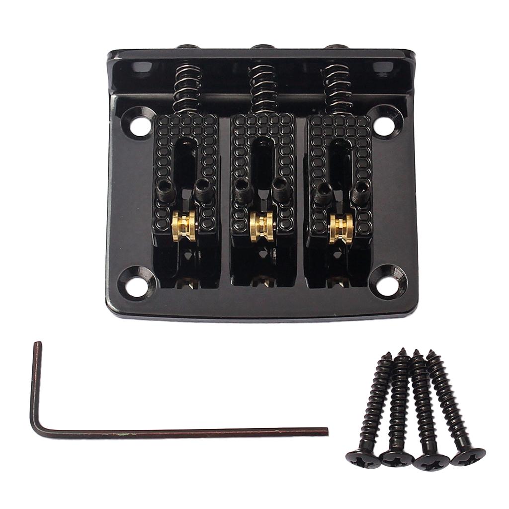 3 String Guitar Hardtail Bridge for Box Guitar Parts Replacement