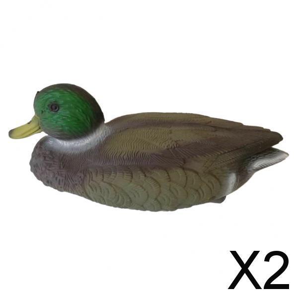 2x3D Lifelike Floating Hunting Shooting Drake Duck Decoy Decoying Male Duck