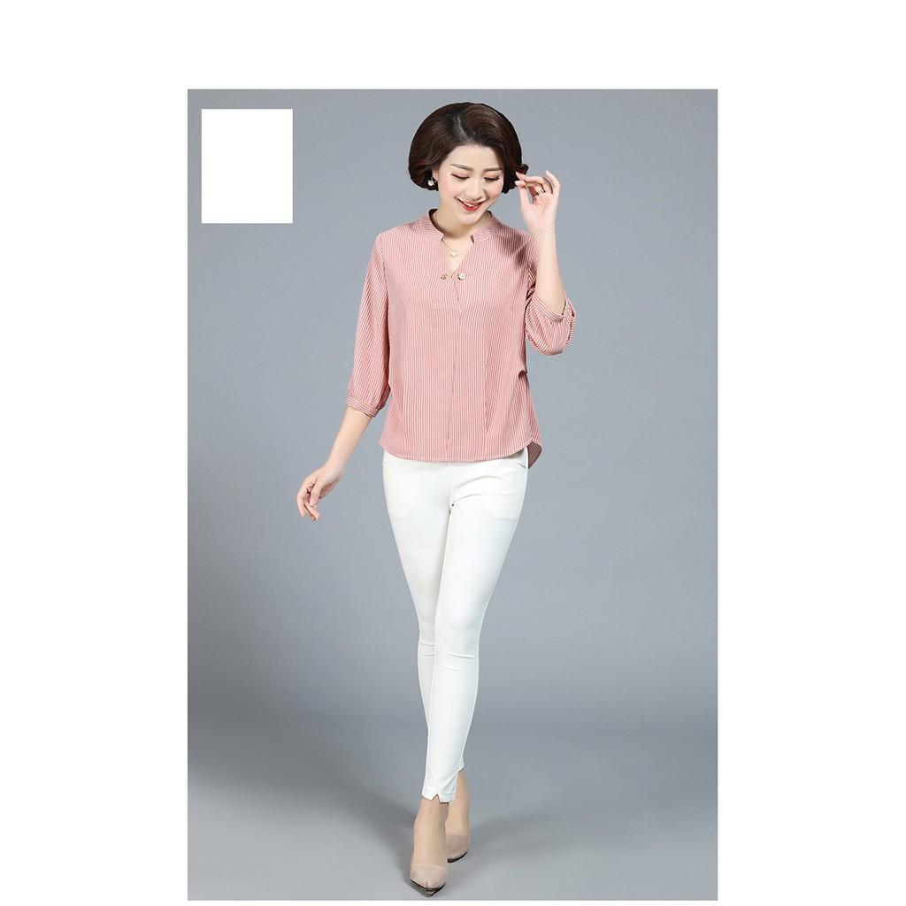 Áo sọc tay lỡ quý cô cao cấp TK74