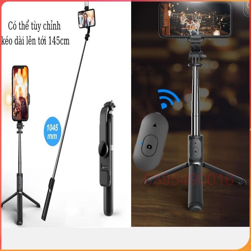 Gậy chụp ảnh tự sướng Selfie Bluetooth Q02S có đèn LED trợ sáng chân đế Tripod