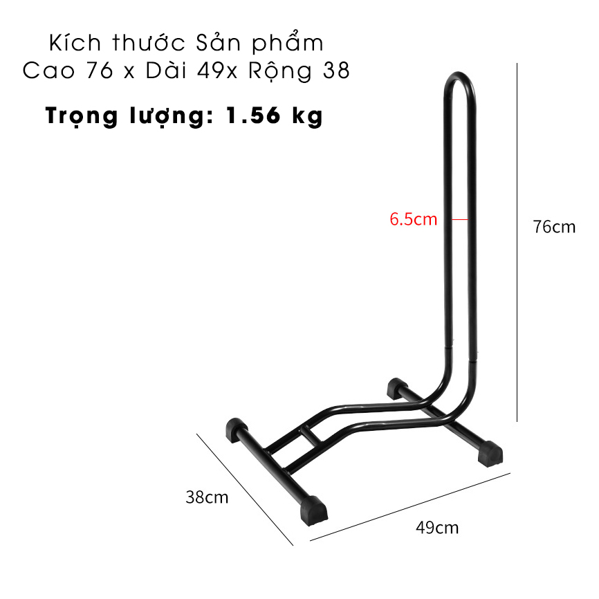 Khung đỡ bánh xe đạp chữ L LX-01 chất liệu Thép giúp đậu đỗ bánh xe đạp trước sau Mai Lee