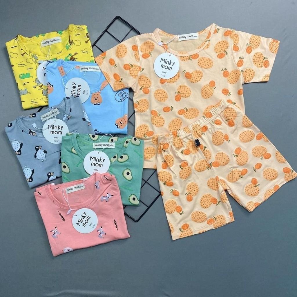 Bộ Cộc Tay Cho Bé FREE SHIP Bộ Thun Lạnh Cộc Tay Kem siêu mềm mịn thoáng mát cho bé trai bé gái .