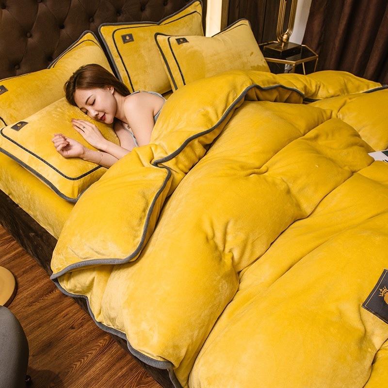 BỘ CHĂN GA NỈ NHUNG MỊN DÀY CAO CẤP GIÁ SỈ
