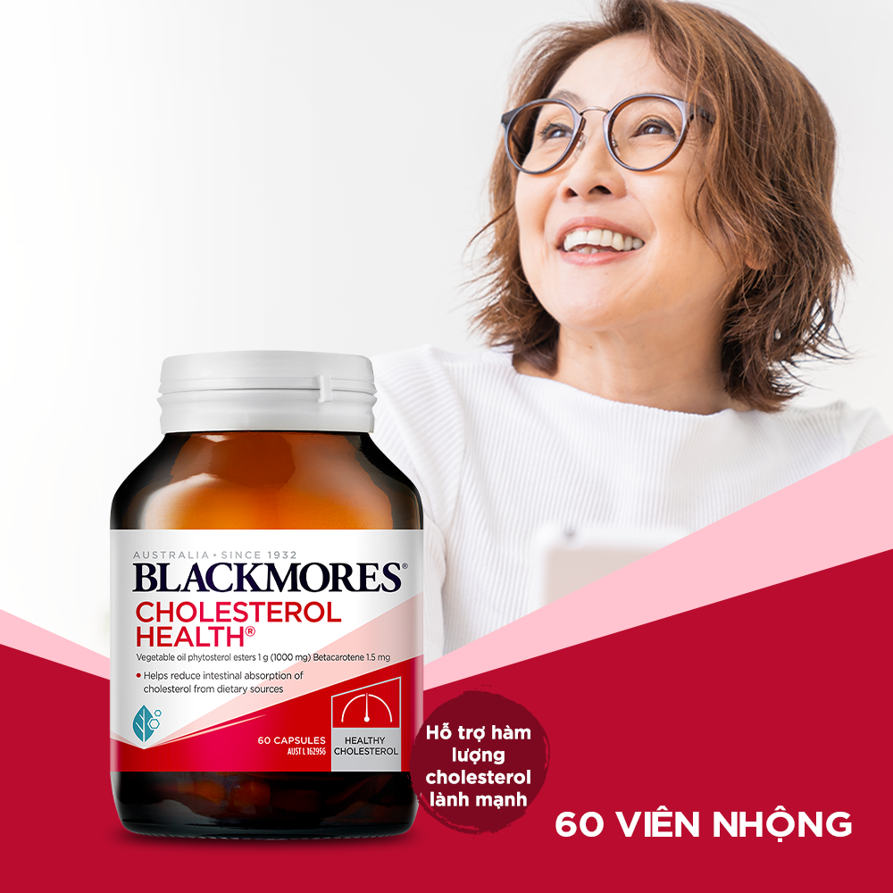 Viên Uống Hỗ Trợ Giảm Cholesterol Ngăn Ngừa Bệnh Tim Mạch Blackmores Cholesterol Health Lọ 60 Viên