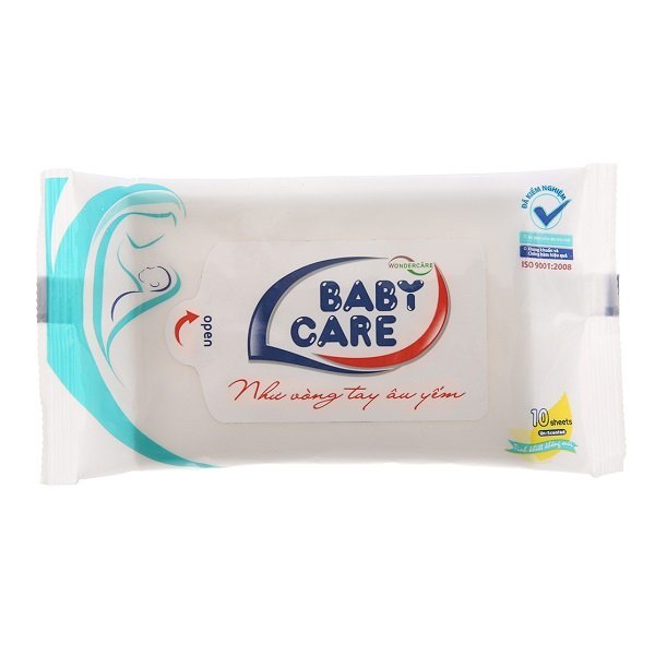 Combo 10 Gói Khăn Ướt Babycare 10Tờ ( Không mùi)