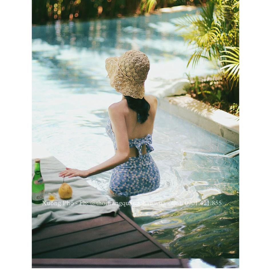 (Giao ngẫu nhiên) Hàng nhập Bikini xanh hoa nhí 2 mảnh Quảng Châu, chất vải đẹp #WX2391