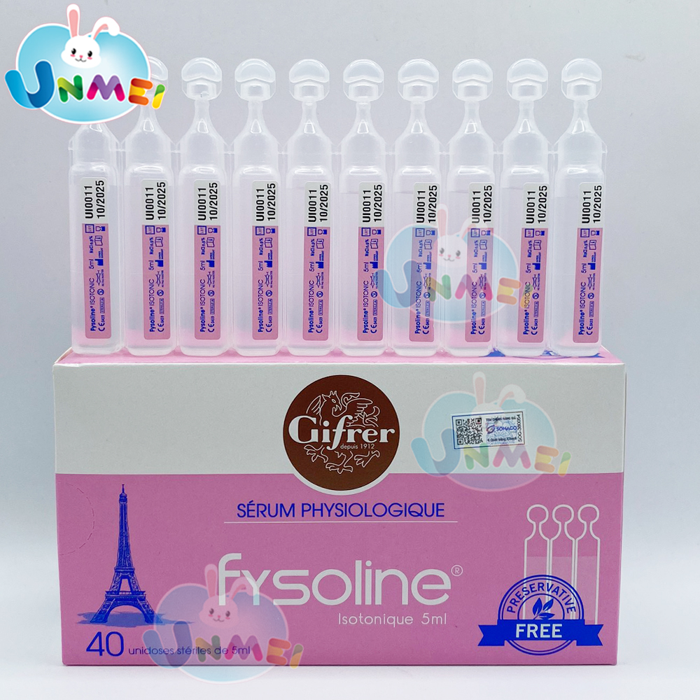 Fysoline - Nước muối sinh lý Pháp - Vệ sinh mắt, mũi, miệng cho bé