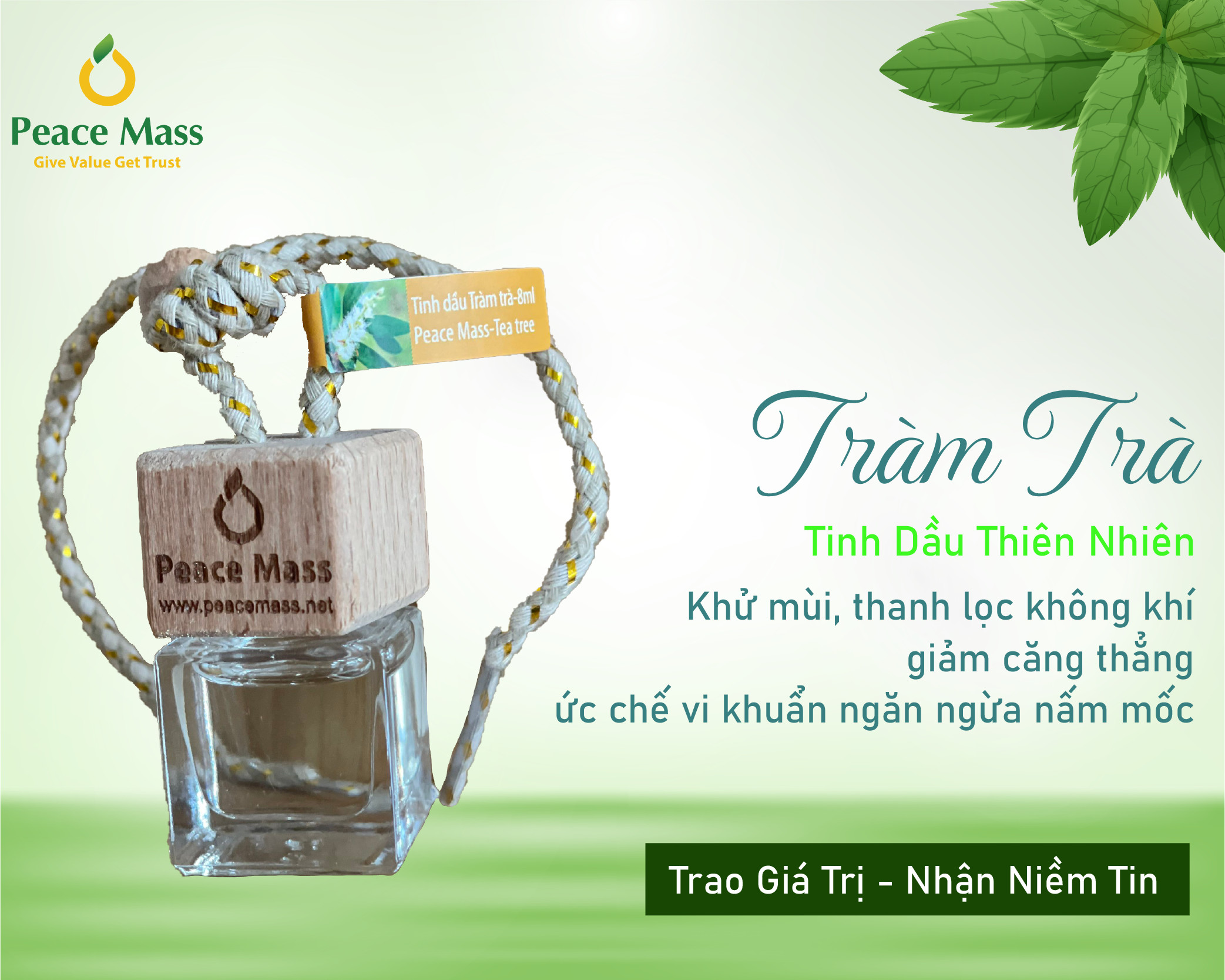 Tinh Dầu Tự Nhiên Peace Mass 8ml (Thuộc nhóm Sản phẩm Lành tính / Hữu cơ/ Sinh học)
