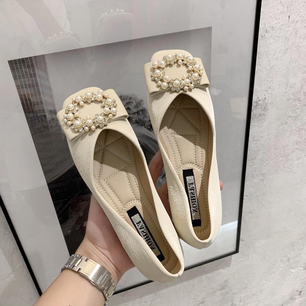 Giày Búp Bê Mũi Vuông Đế Mềm Thời Trang Cho Nữ
