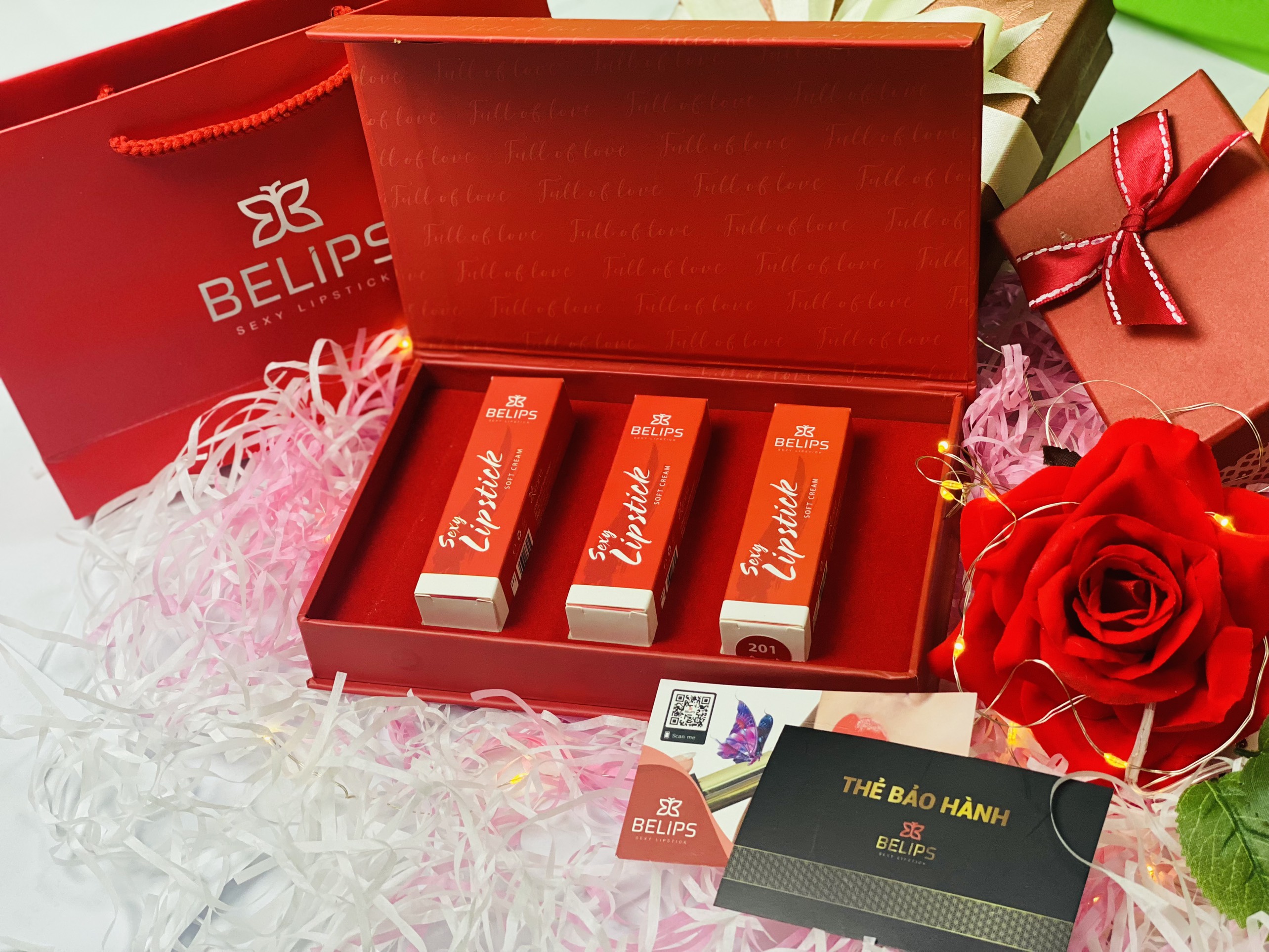 Set Son Quà Tặng BELIPS Son Kem Lì FULL OF LOVE (Phiên Bản Giới Hạn)