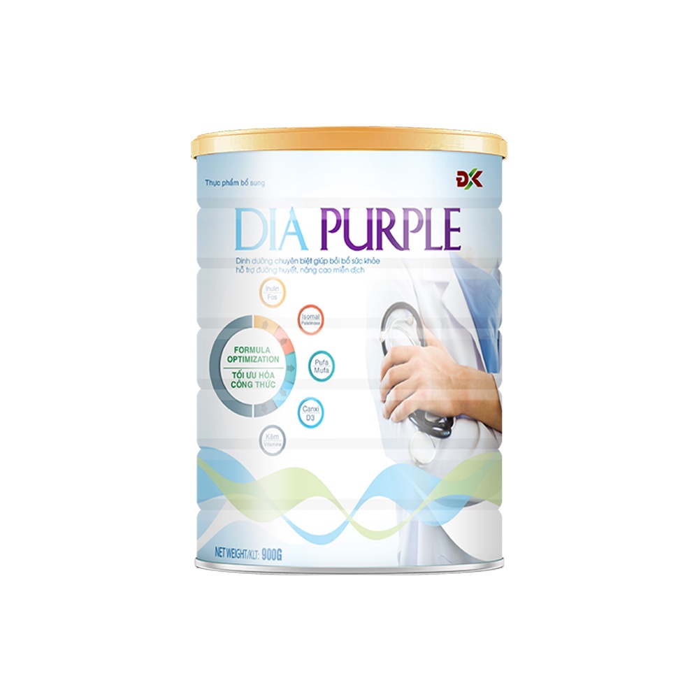 Sữa Bột Dinh Dưỡng Cho Người Tiểu Đường Dia Purple ĐK Giúp Ổn Định Đường Huyết 400g