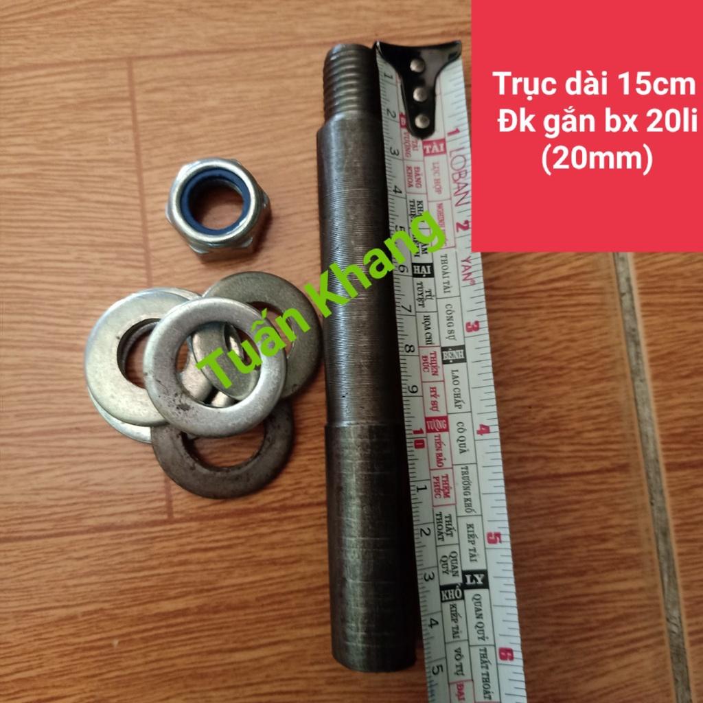 Trục bánh xe đẩy , xe ba gác loại ngắn 20li (20mm)