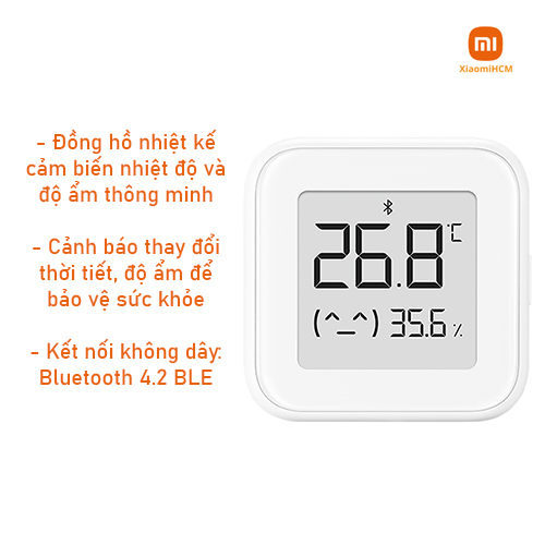 Đồng hồ cảm biến nhiệt độ và độ ẩm Xiaomi - Hàng chính hãng - MI Temperature and Humidity Monitor 2 khả năng đo cực chính xác