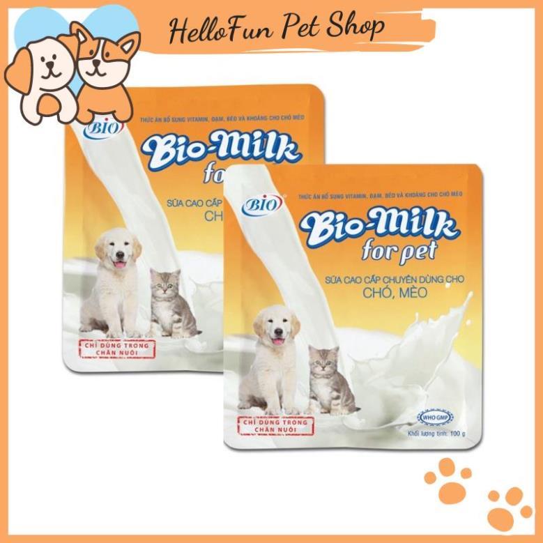 Sữa cho chó mèo Bio Milk 100g - Sữa bột dinh dưỡng cho thú cưng