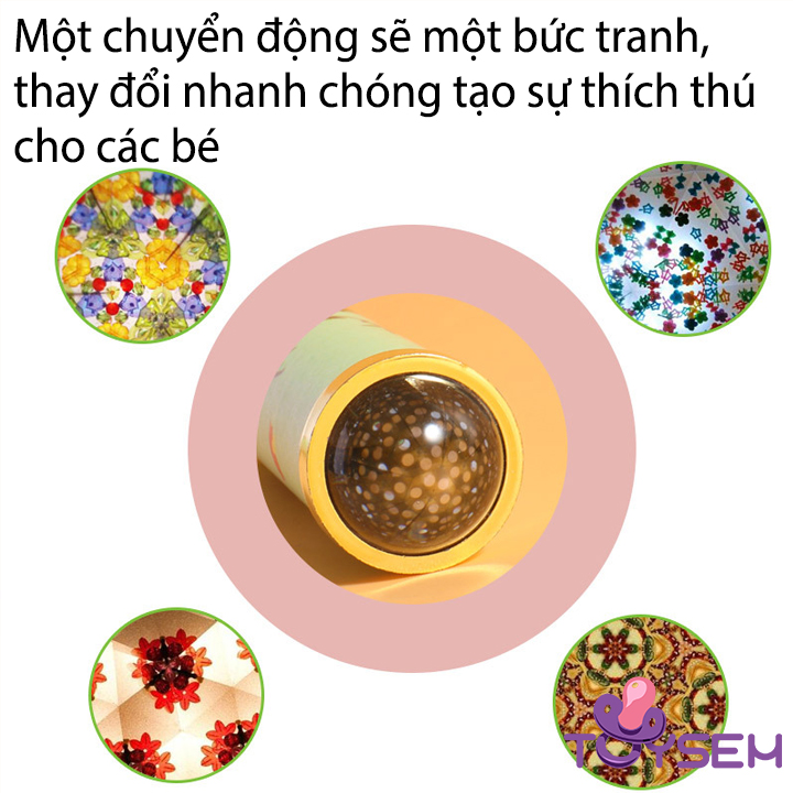 Kính vạn hoa cầu lồi giúp bé phát triển thị giác và khám phá - Đồ chơi trẻ em - Quà tặng sinh nhật cho các bé