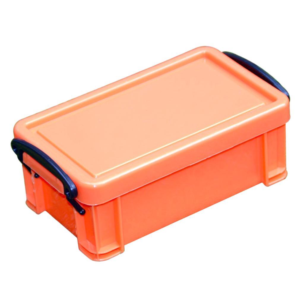 2X Home Furnishing Box 0.5L Latch Box Colorful with Lid Food Sealed Case Orange
