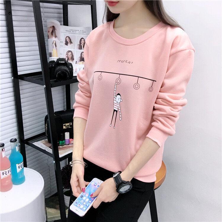 Áo sweater Mềm Tay Dài In Họa Tiết Dễ Thương Thoải Mái Cho Nữ LZD1286