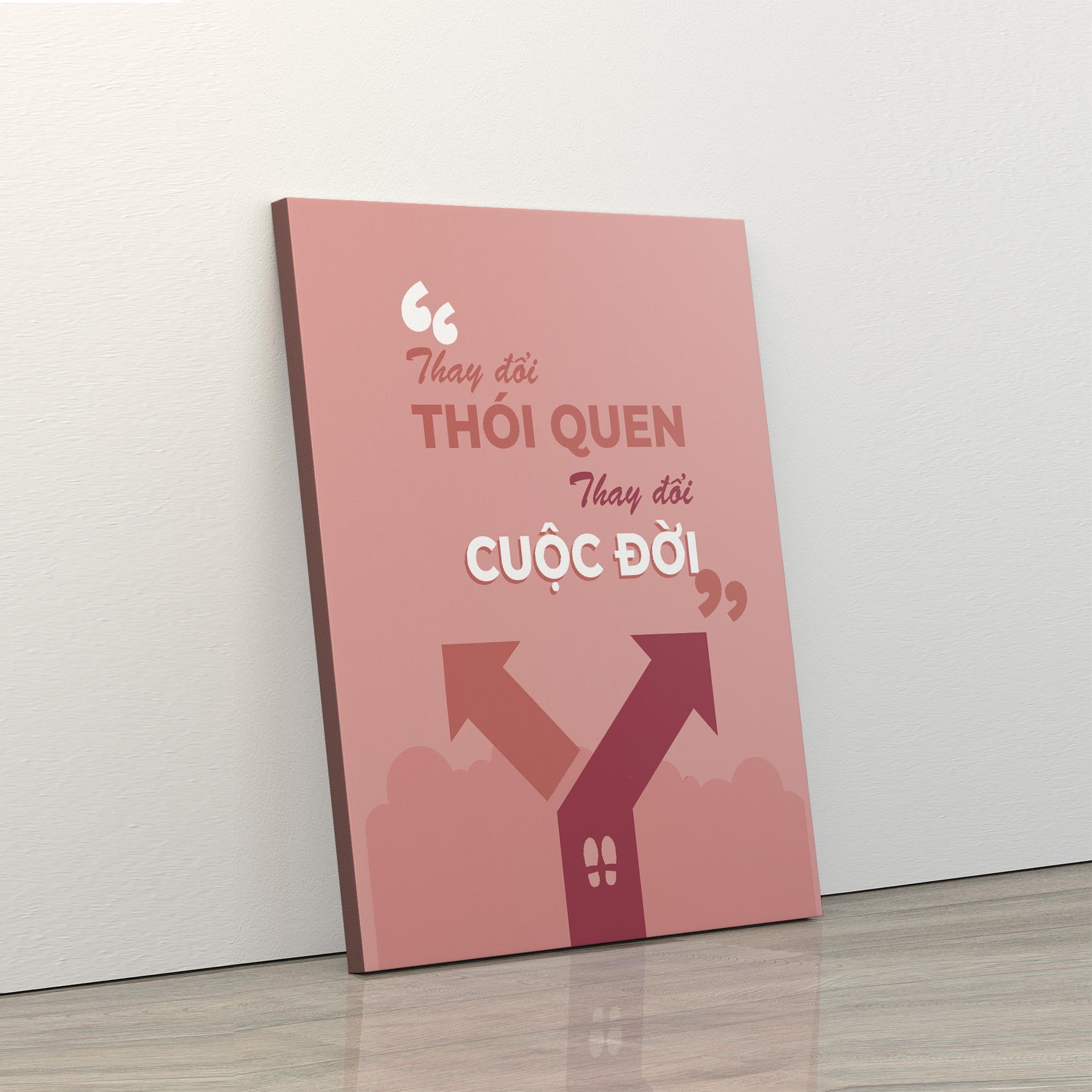 Tranh trang trí treo tường tạo động lực:  Thay đổi thói quen thay đổi cuộc đời