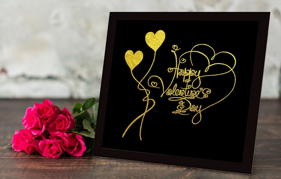 Tranh dát vàng Quà tặng Valentine