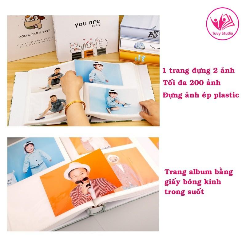 Album ảnh 13x18 đựng 200 tấm có hộp sang trọng bìa chống thấm nước