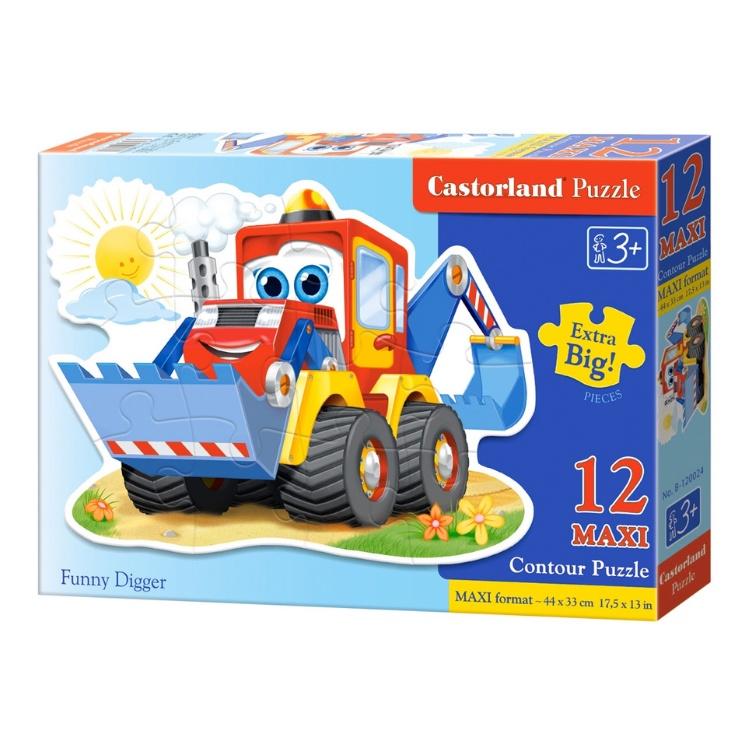 Xếp hình puzzle xe công trường 12 mảnh Maxi CASTORLAND B-120024