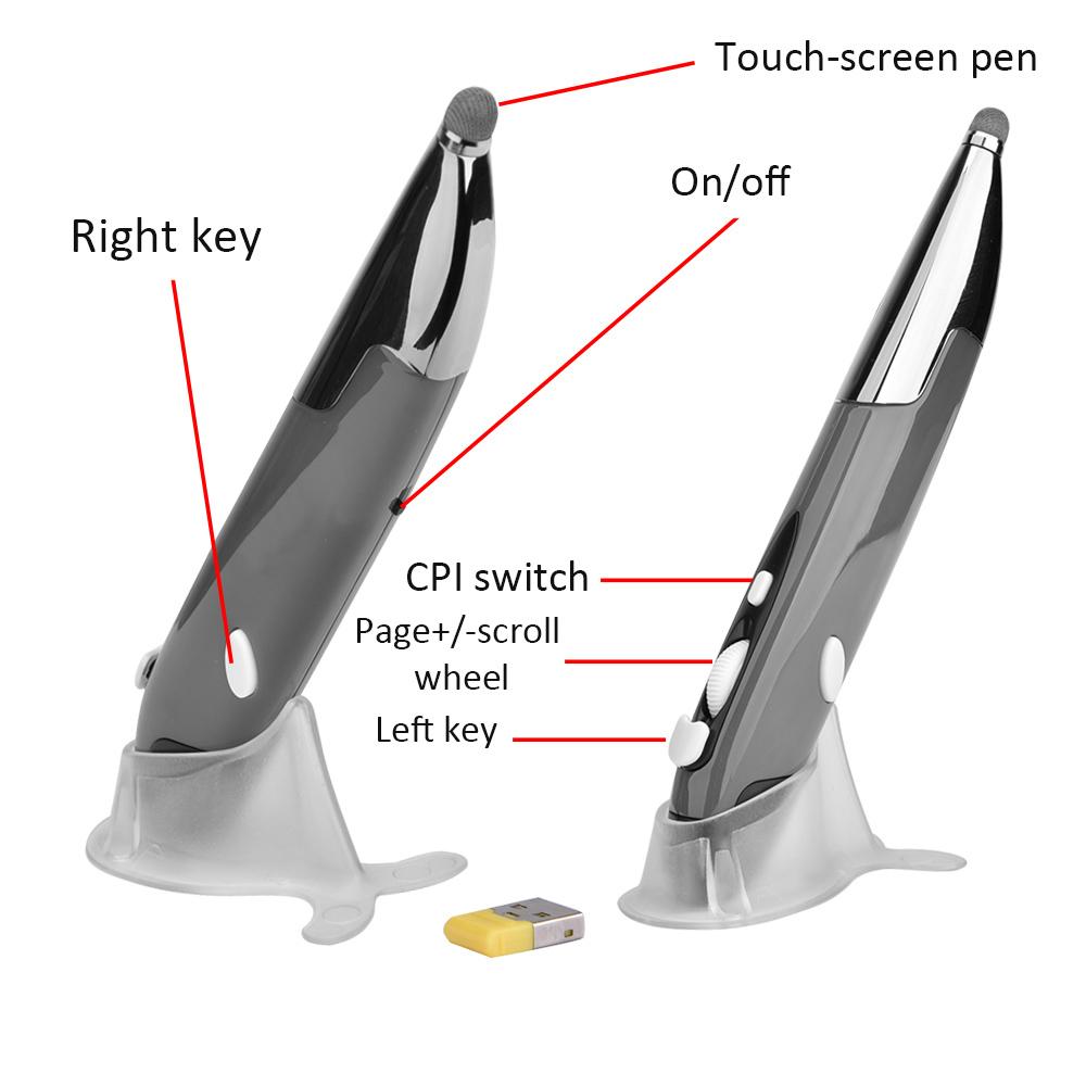 2.4GHz Không Dây penmouse Quang Cảm Ứng-Bút Chuột 800/1200/1600DPI Thiết Chuột không dây Bút với stylus Chức Năng Viết Tay