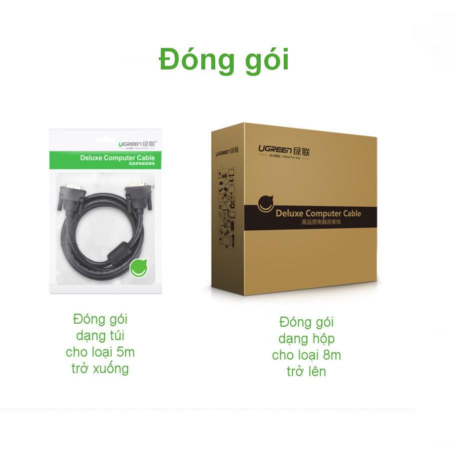 Cáp tín hiệu DVI-D (24+1) 2 đầu đực, dài từ 1.5-10m UGREEN DV101 - Hàng chính hãng