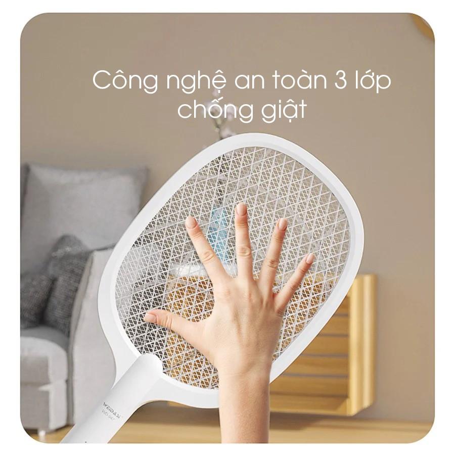 VỢT MUỖI KIÊM ĐÈN BẮT MUỖI Pin sạc cao cấp