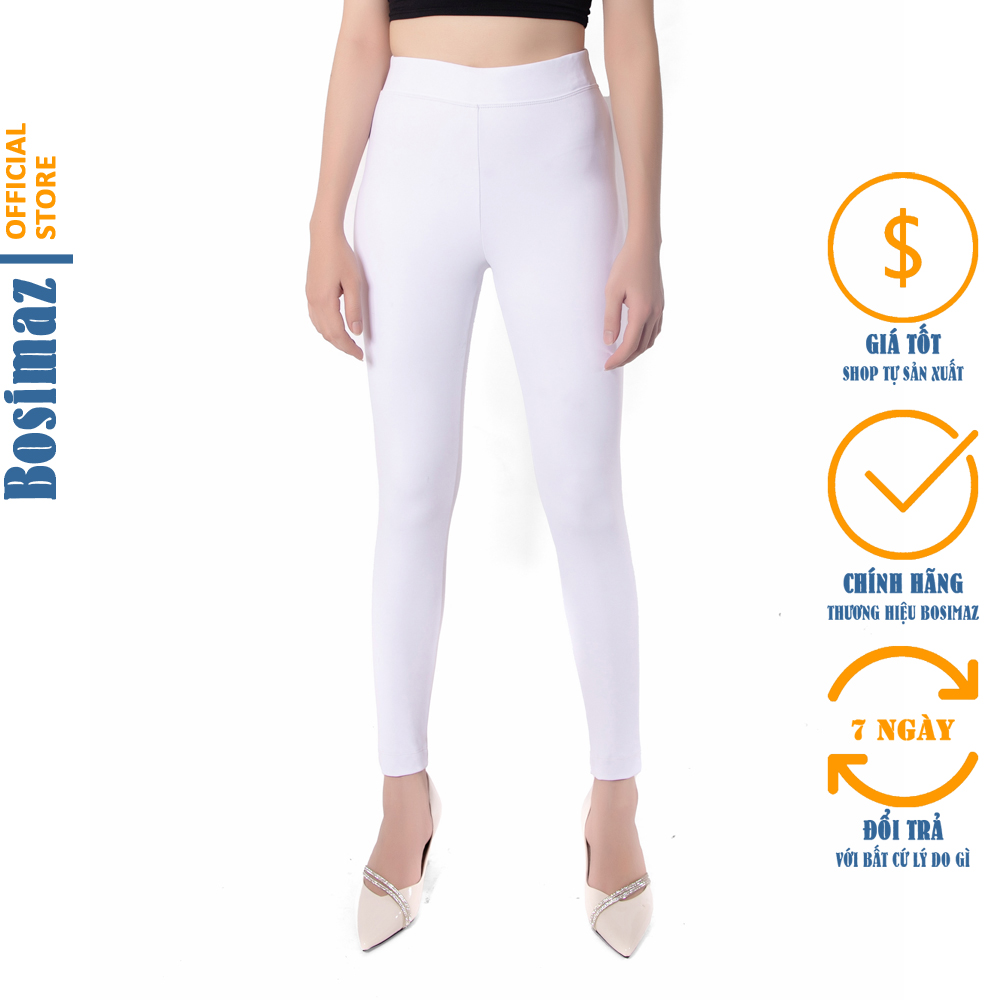 Quần Legging Nữ Bosimaz MS012 dài không túi cao cấp, thun co giãn 4 chiều, vải đẹp dày, thoáng mát không xù lông