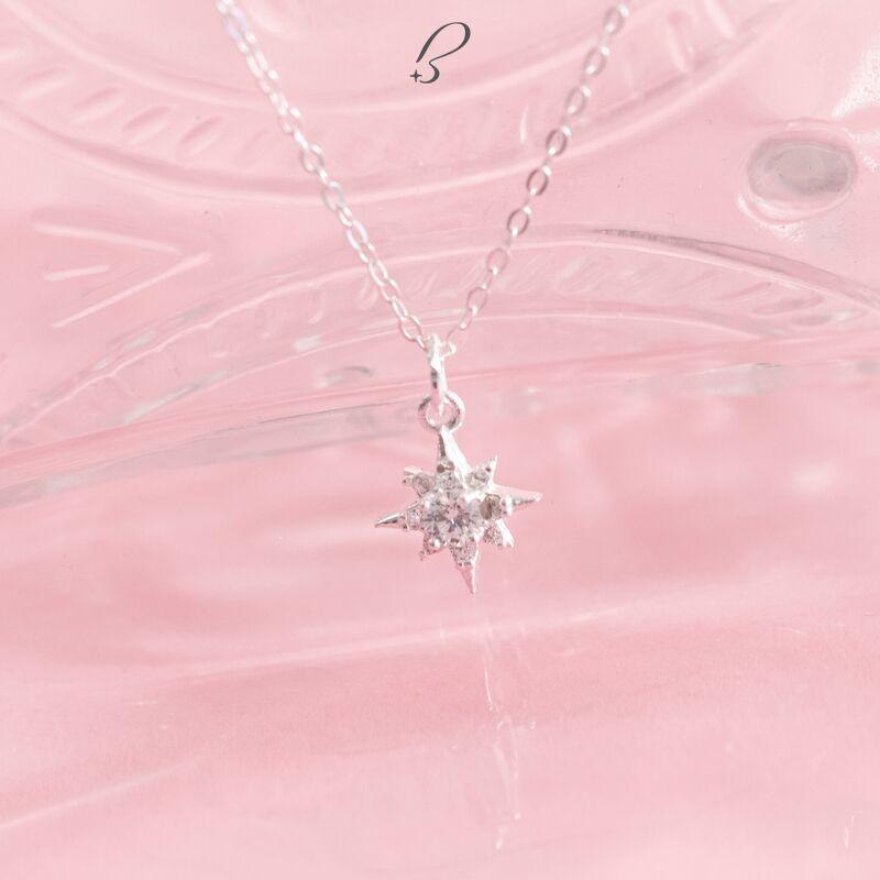 Vòng cổ Bling It tia sáng bạc đính đá BIVC245