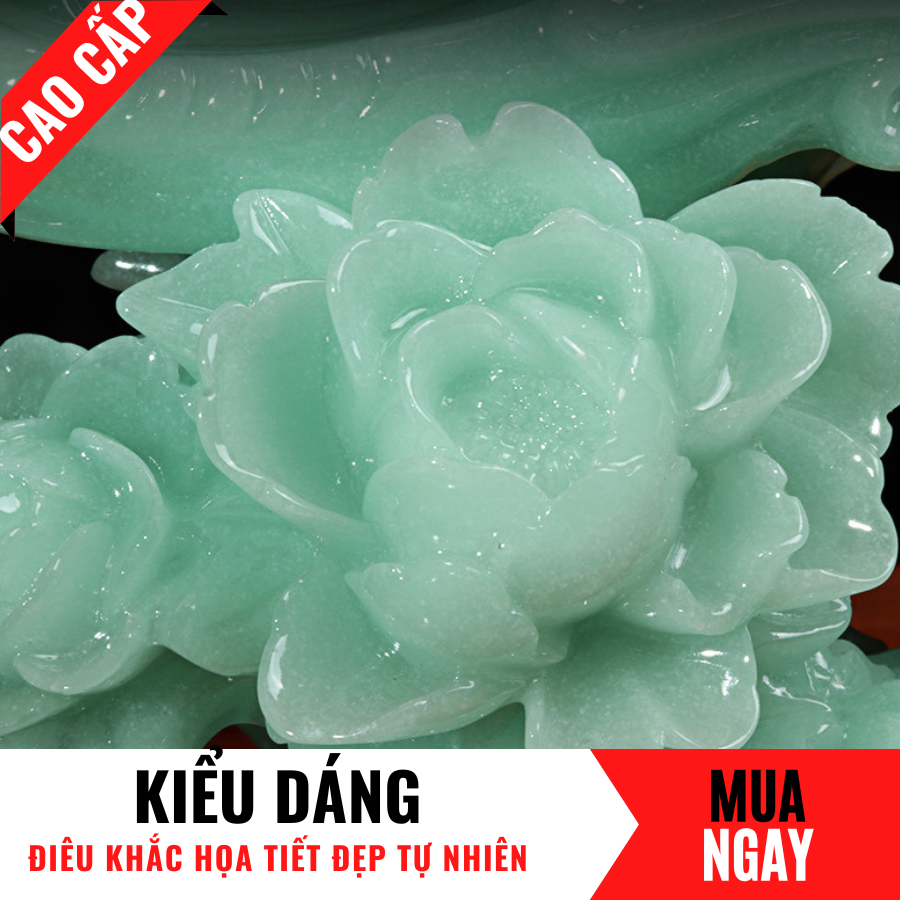 Tượng Như Ý Trang Trí Phong Thủy Bằng Đá Băng Ngọc Cao 27cm