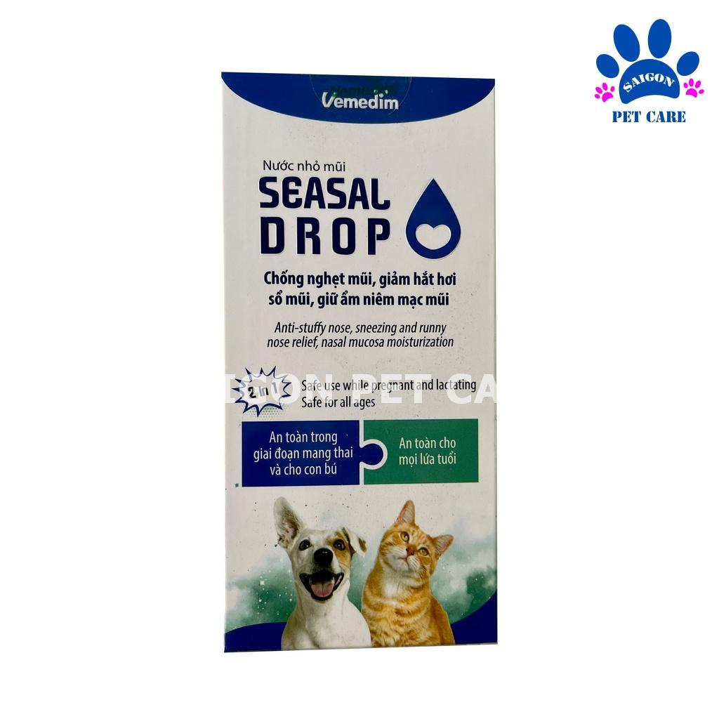 Nước nhỏ mũi Vemedim Seasal Drop chống nghẹt mũi, giảm hắt hơi, sổ mũi cho chó mèo